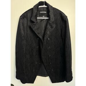 John Varvatos Mens Slim Fit Double Breasted Blazer Size 46 Cupro Lining